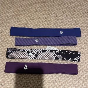 lululemon athletica Purple and Black Headbands Set